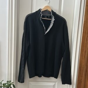 HUGO BOSS Longsleeve Black Quarter Zip. Size XXL